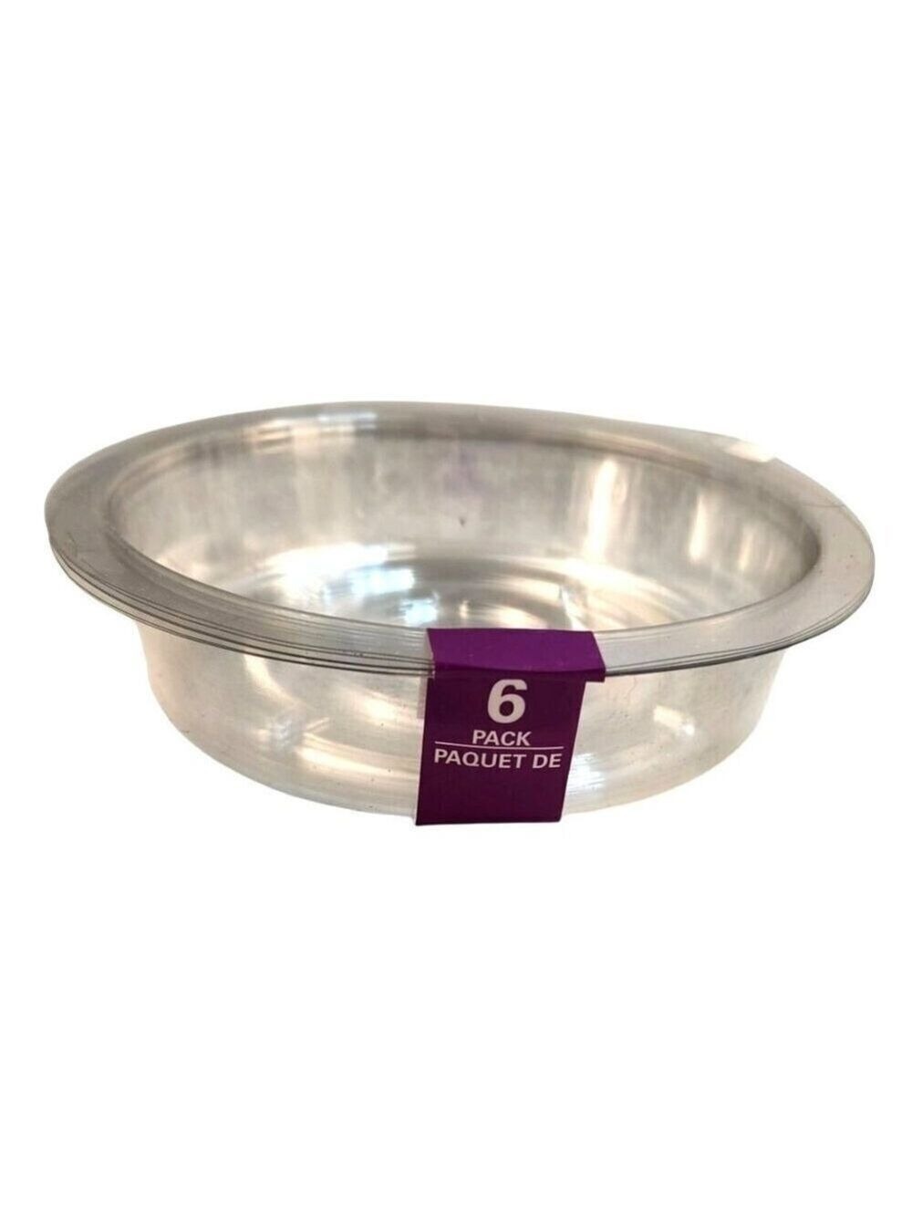 6 Pack Clear Plastic Planter Saucers 6" Diameter Drip Tray For Indoor & Outdoor